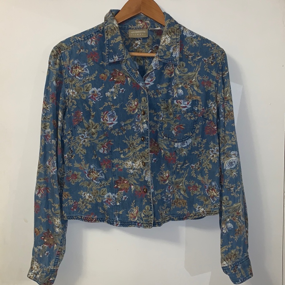 Vintage Denim Liz Claiborne Lizwear Top